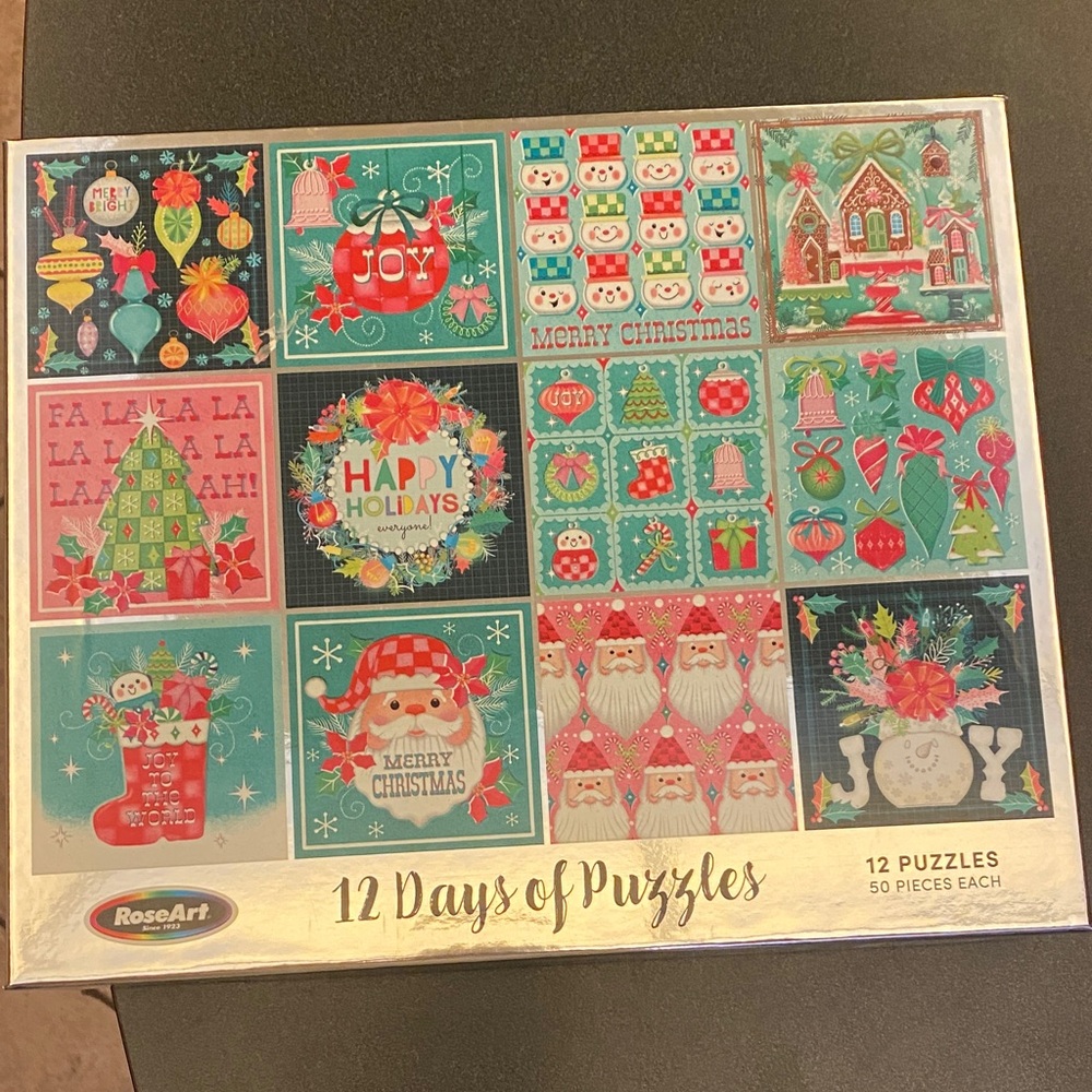 RoseArt 12 Days of Christmas Puzzle Set NEW